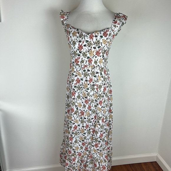 NWT Anthropologie OPT Jana Floral Midi Dress Size M - Picture 2 of 6